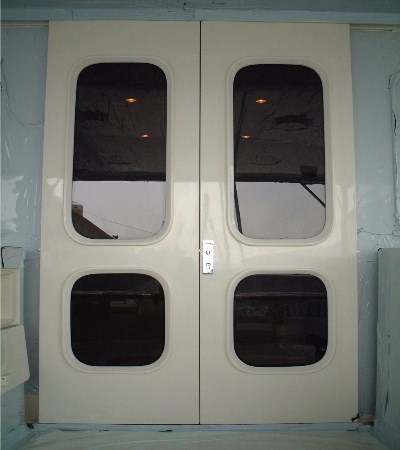 Hinged door